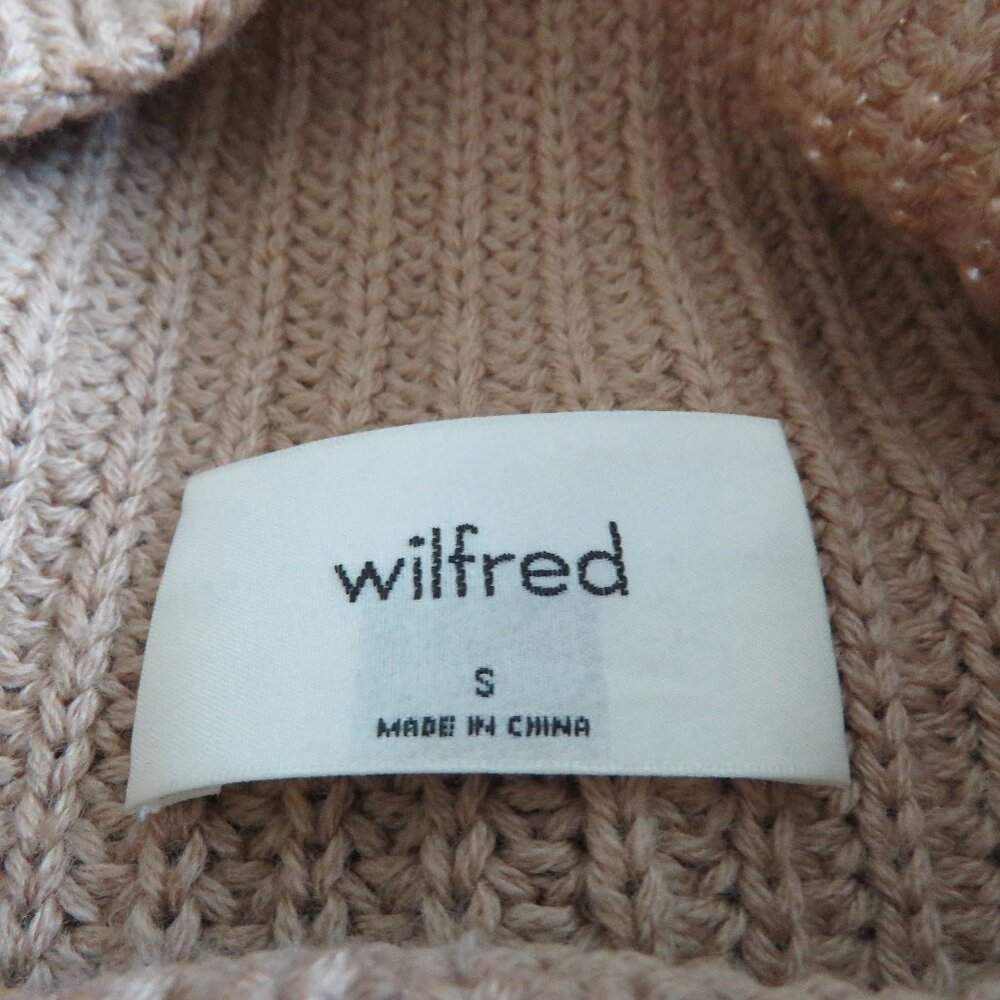 ARITZIA WILFRED Montpellier Merino Wool Chunky Knit Sweater Dress Constant Camel - Picture 14 of 15